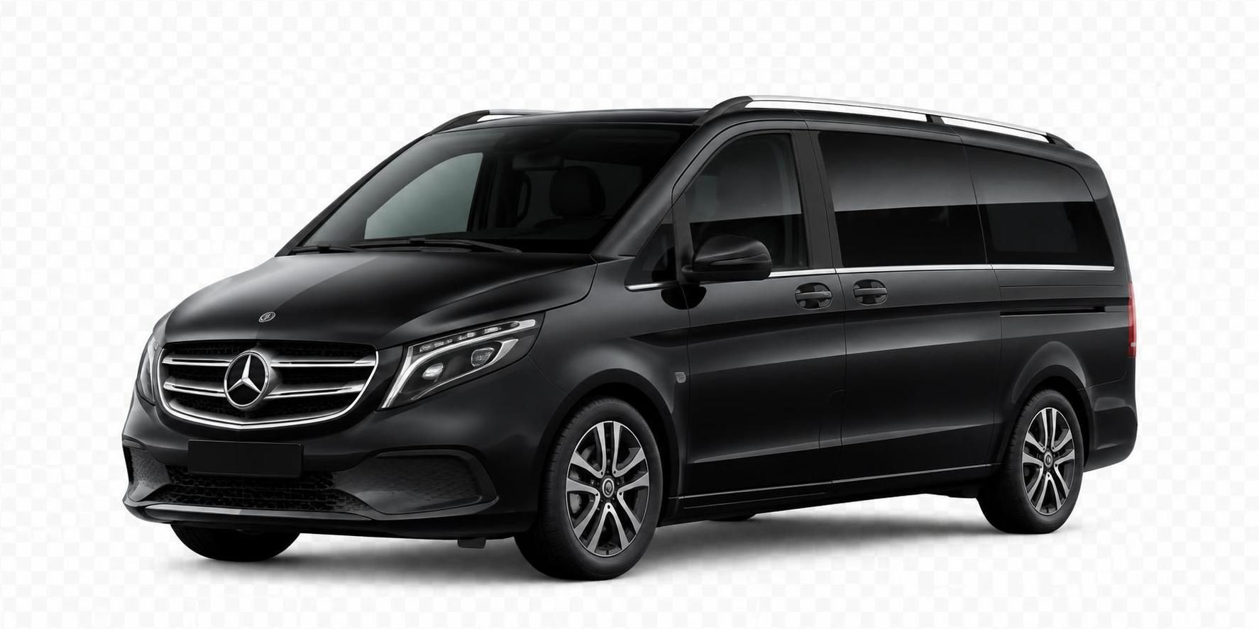 Schwarze Mercedes-Benz V-Klasse